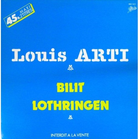 Louis Arti ‎– Bilit - Lothringen - Maxi Vinyl 12 inches Promo