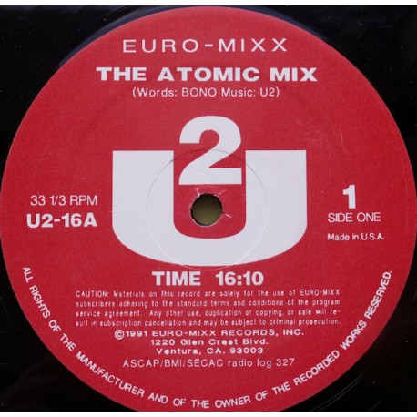 U2 ‎– The Atomic Mix - Maxi Vinyl 12 inches