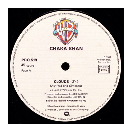 Chaka Khan ‎– Clouds - Maxi Vinyl 12 inches Promo