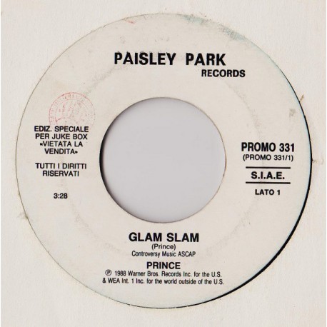 Prince - Glenn Frey ‎– Glam Slam - True Love - Vinyl 7 inches 45 RPM - Promo