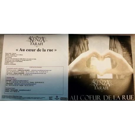 Kenza Farah - Au Coeur De La Rue - CDr Single Promo